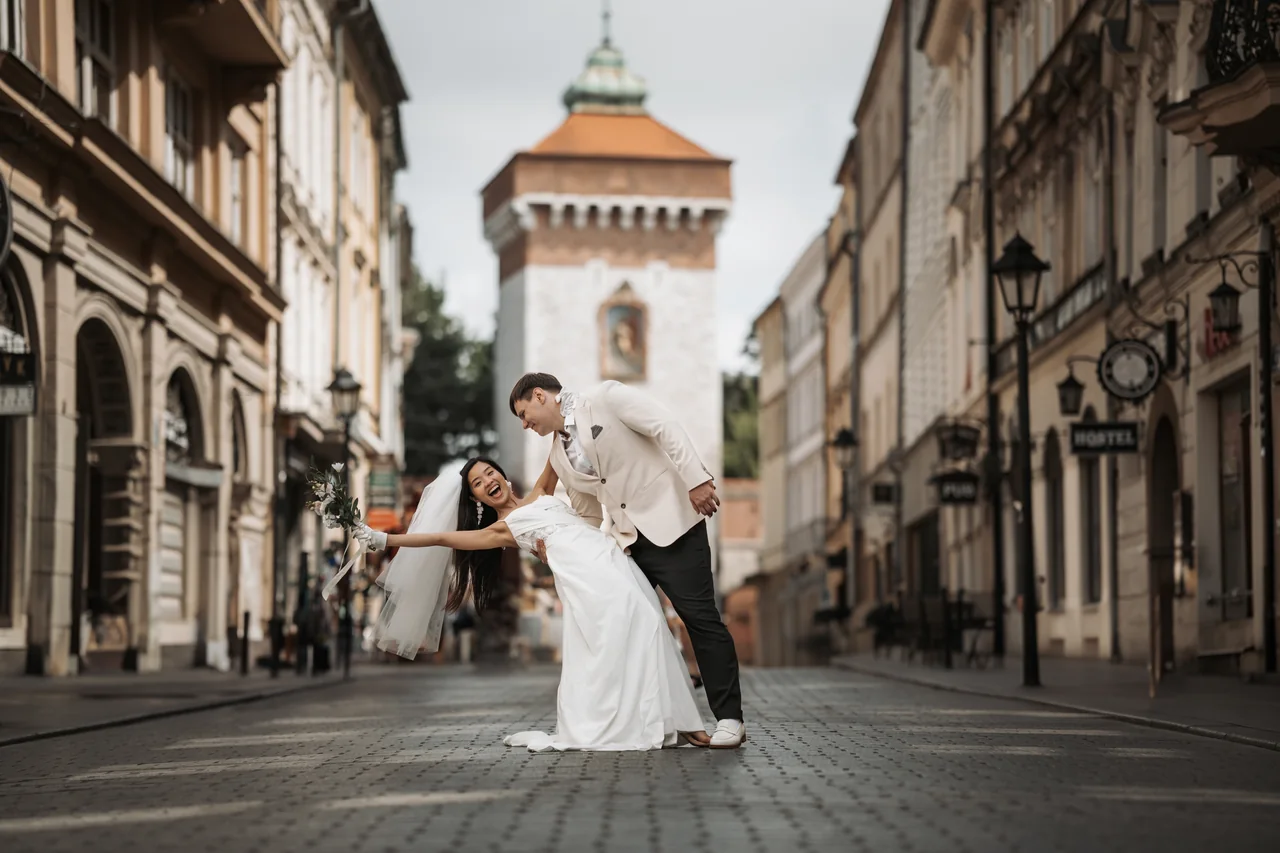 Chelsea i Tomek, sesja plenerowa, Kraków